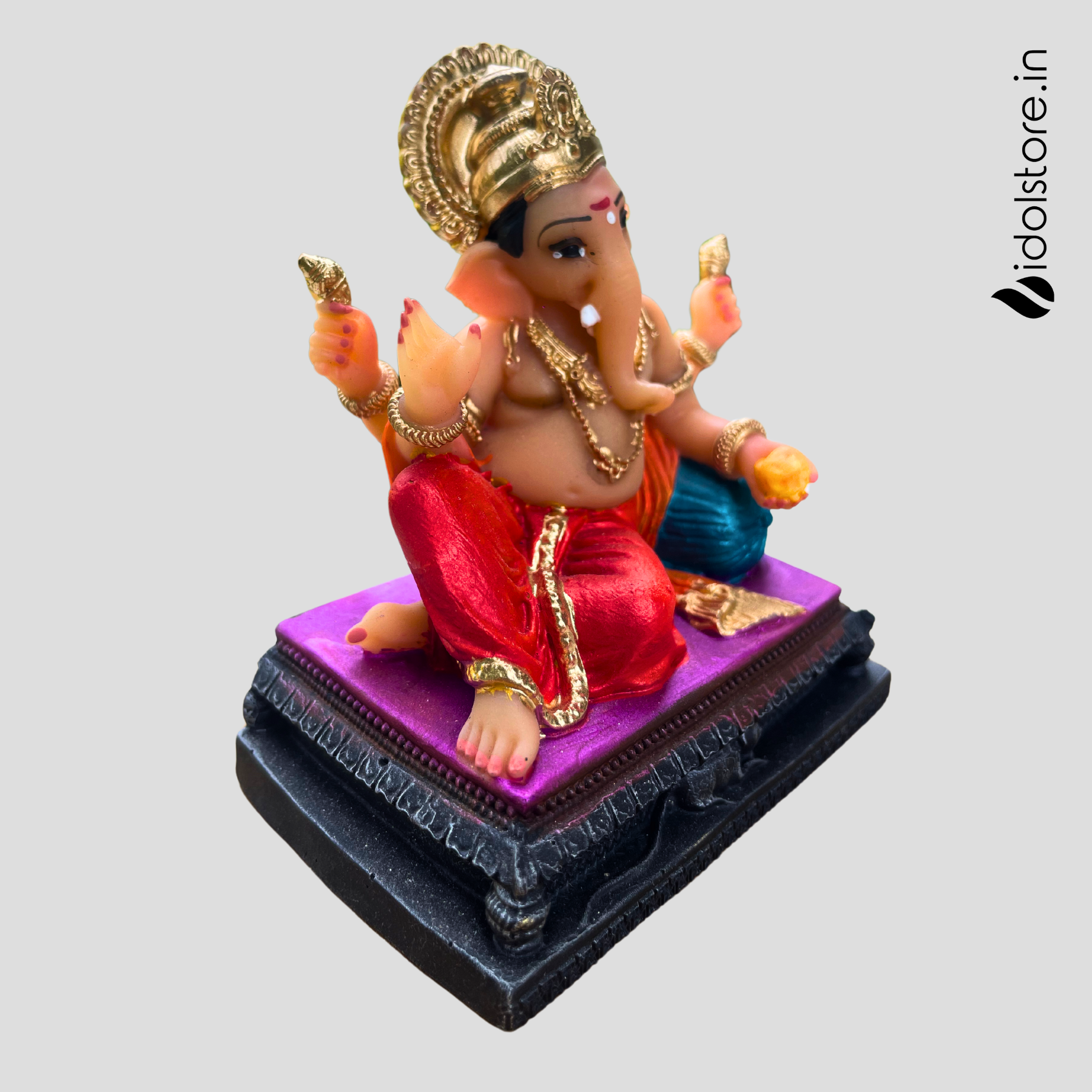 Chaurang Pat Sawkar Ganpati - 4 inch