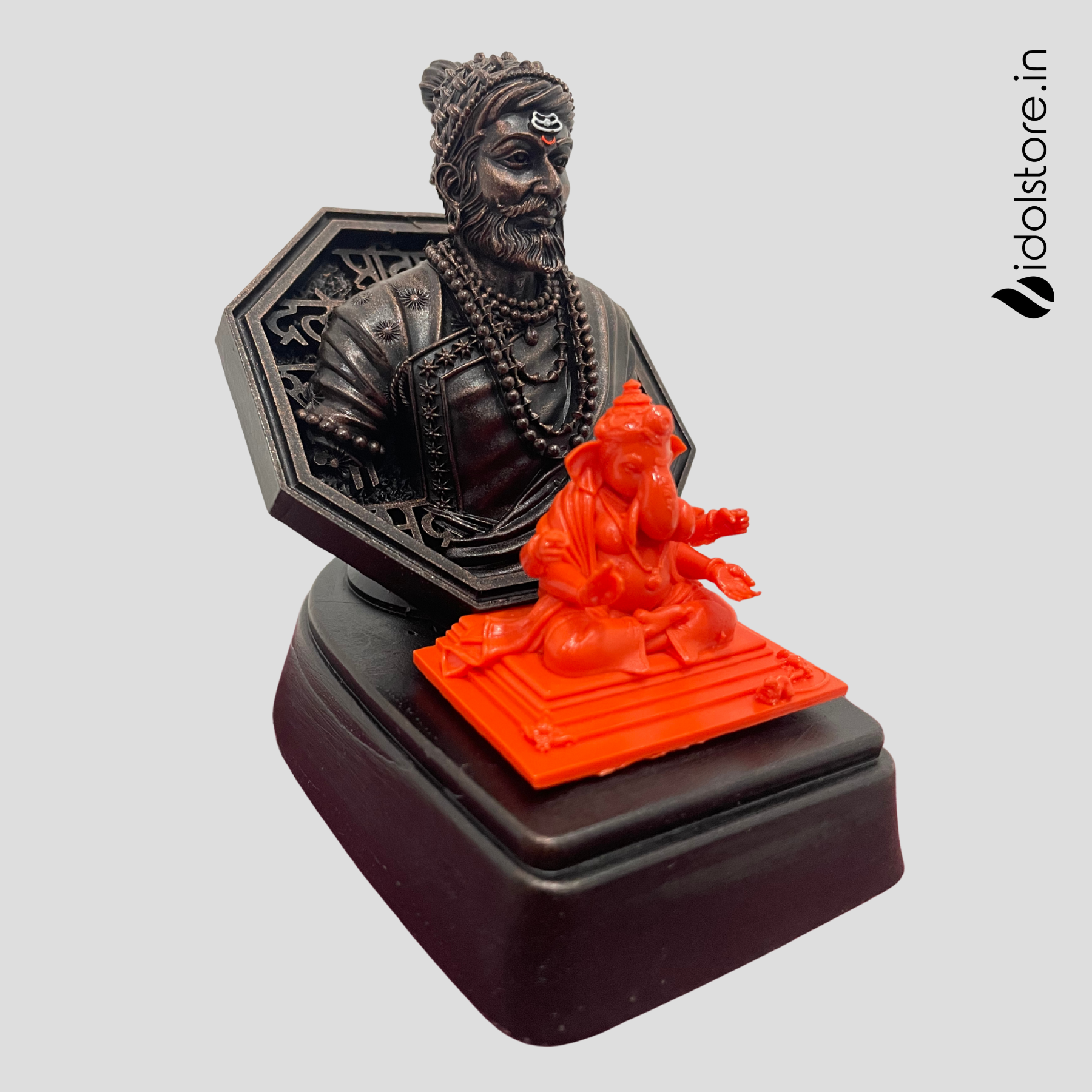 Maharaj with Bappa - 4 inch