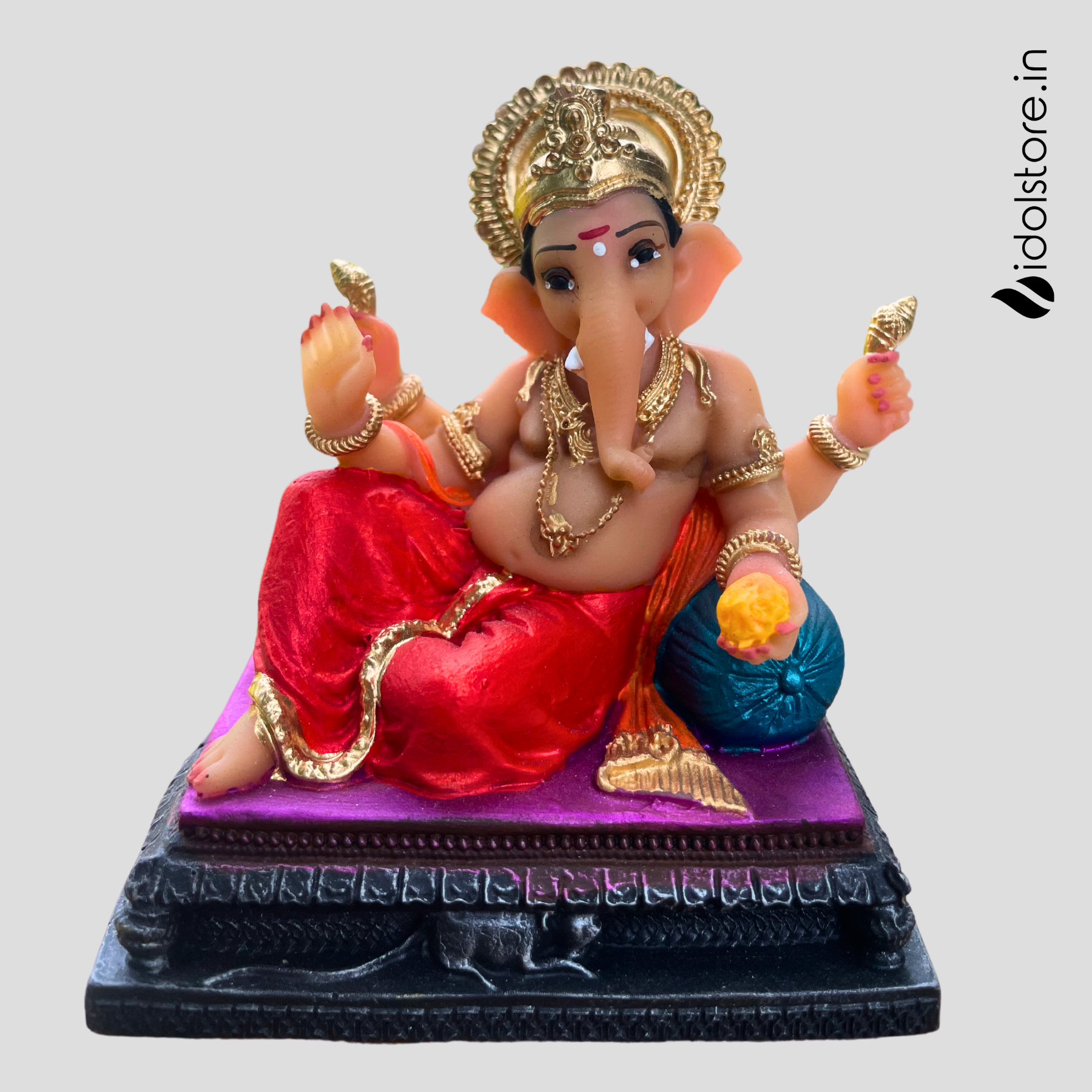 Chaurang Pat Sawkar Ganpati - 4 inch