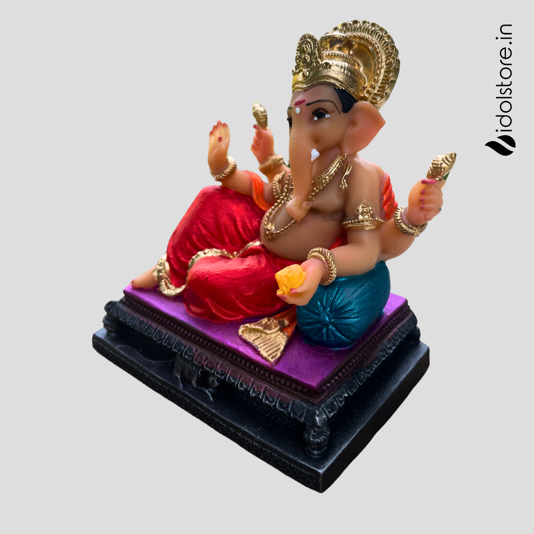 Chaurang Pat Sawkar Ganpati - 4 inch